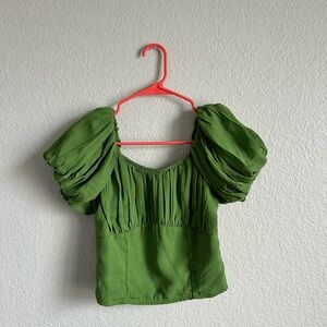 Abercrombie puff sleeve blouse